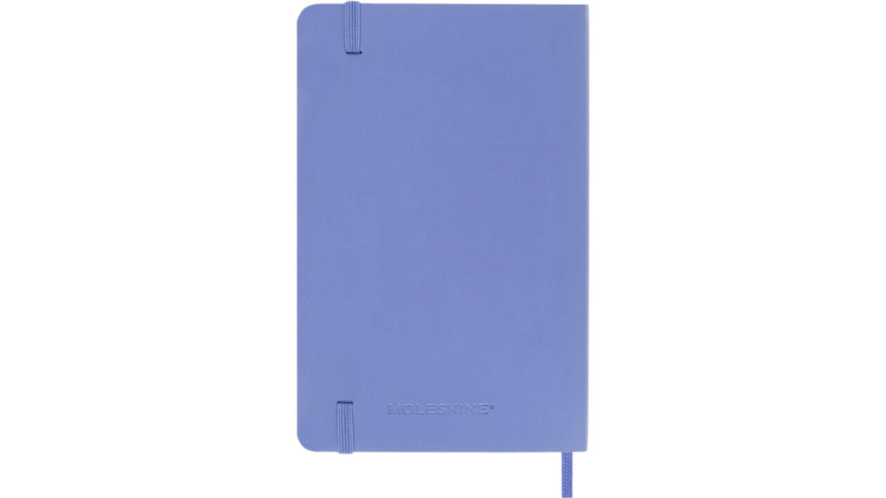 Notitieboek Moleskine pocket 90x140mm blanco soft cover hydrangea blue