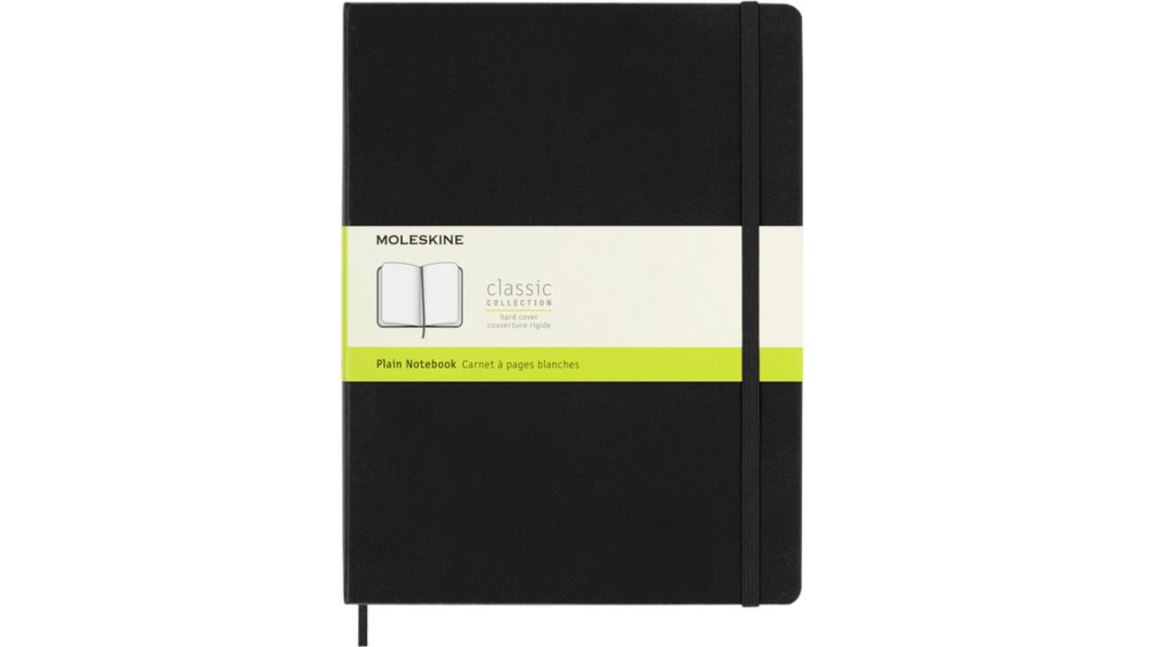 Notitieboek Moleskine XL 190x250mm blanco hard cover zwart