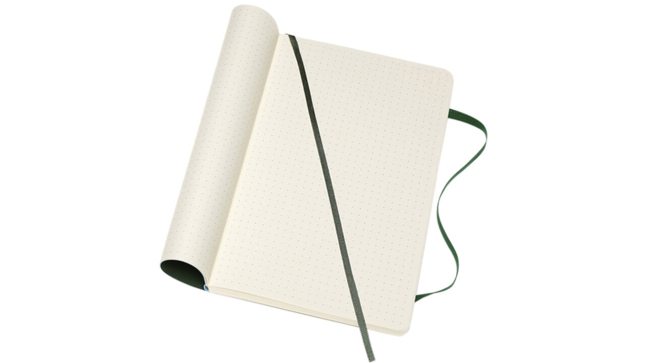 Notitieboek Moleskine large 130x210mm dots soft cover myrtle green