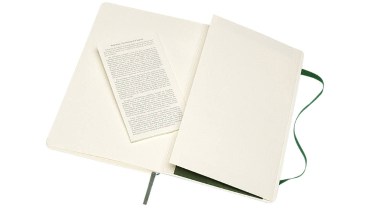 Notitieboek Moleskine large 130x210mm dots soft cover myrtle green