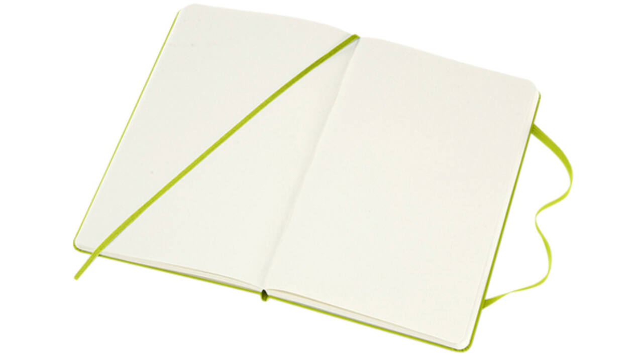 Notitieboek Moleskine large 130x210mm blanco hard cover lemon green
