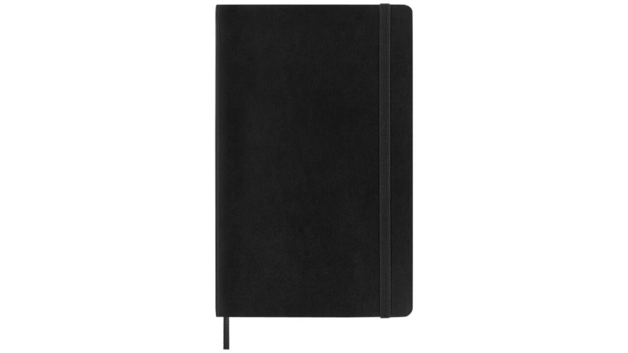 Notitieboek Moleskine large 130x210mm ruit 5x5mm soft cover zwart