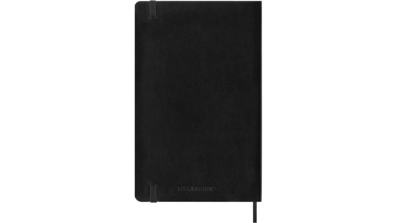 Notitieboek Moleskine large 130x210mm ruit 5x5mm soft cover zwart