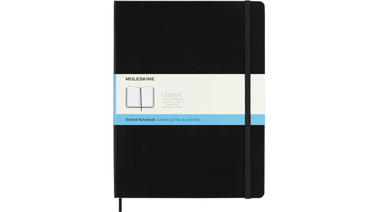 Notitieboek Moleskine XL 190x250mm dots hard cover zwart