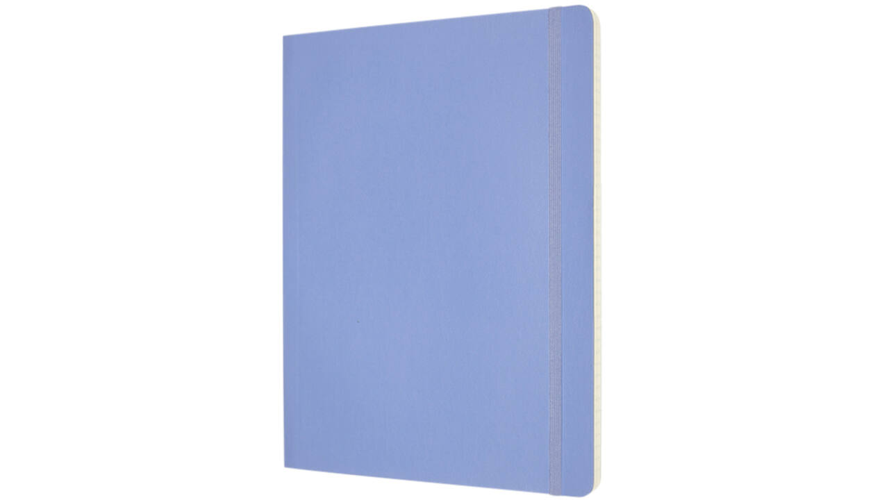 Notitieboek Moleskine XL 190x250mm lijn soft cover hydrangea blue