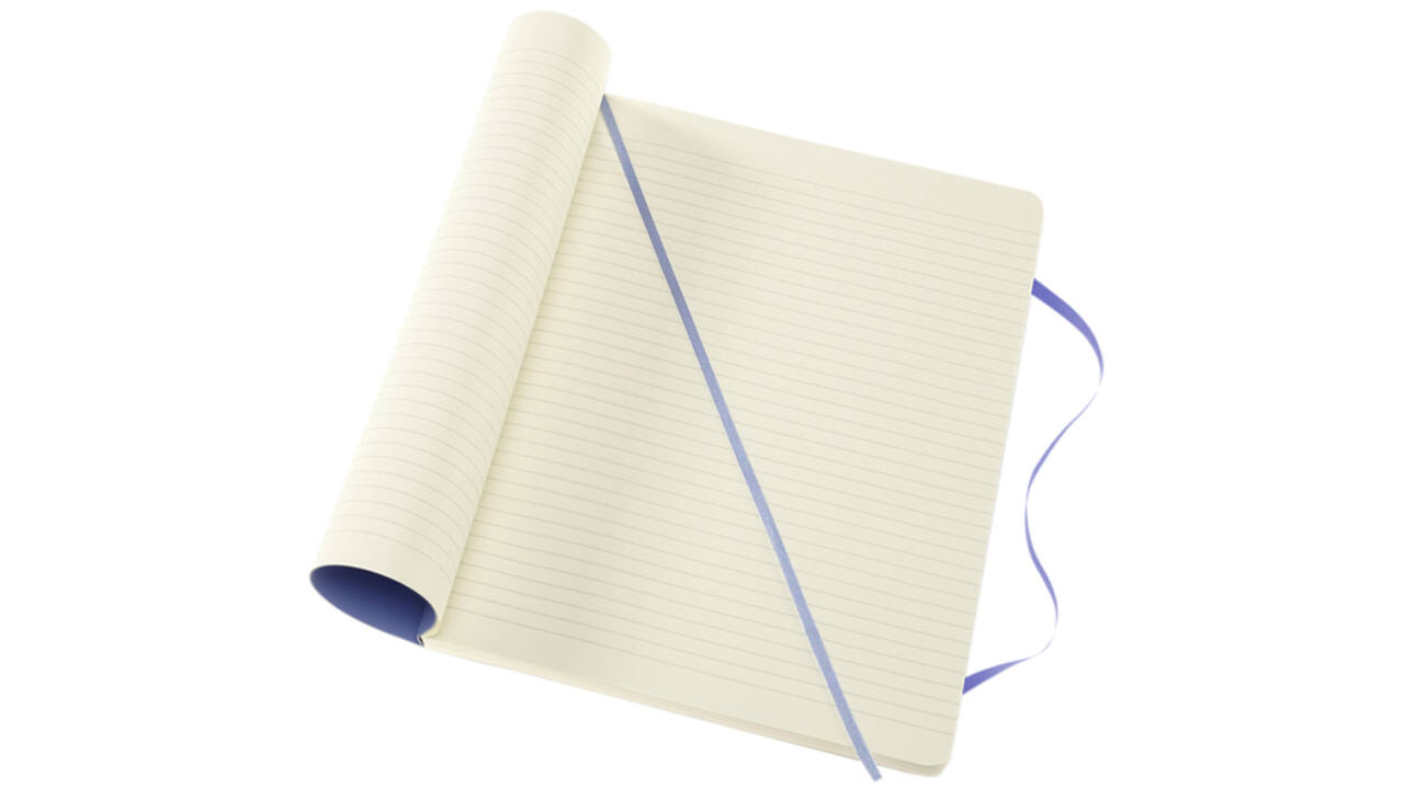 Notitieboek Moleskine XL 190x250mm lijn soft cover hydrangea blue