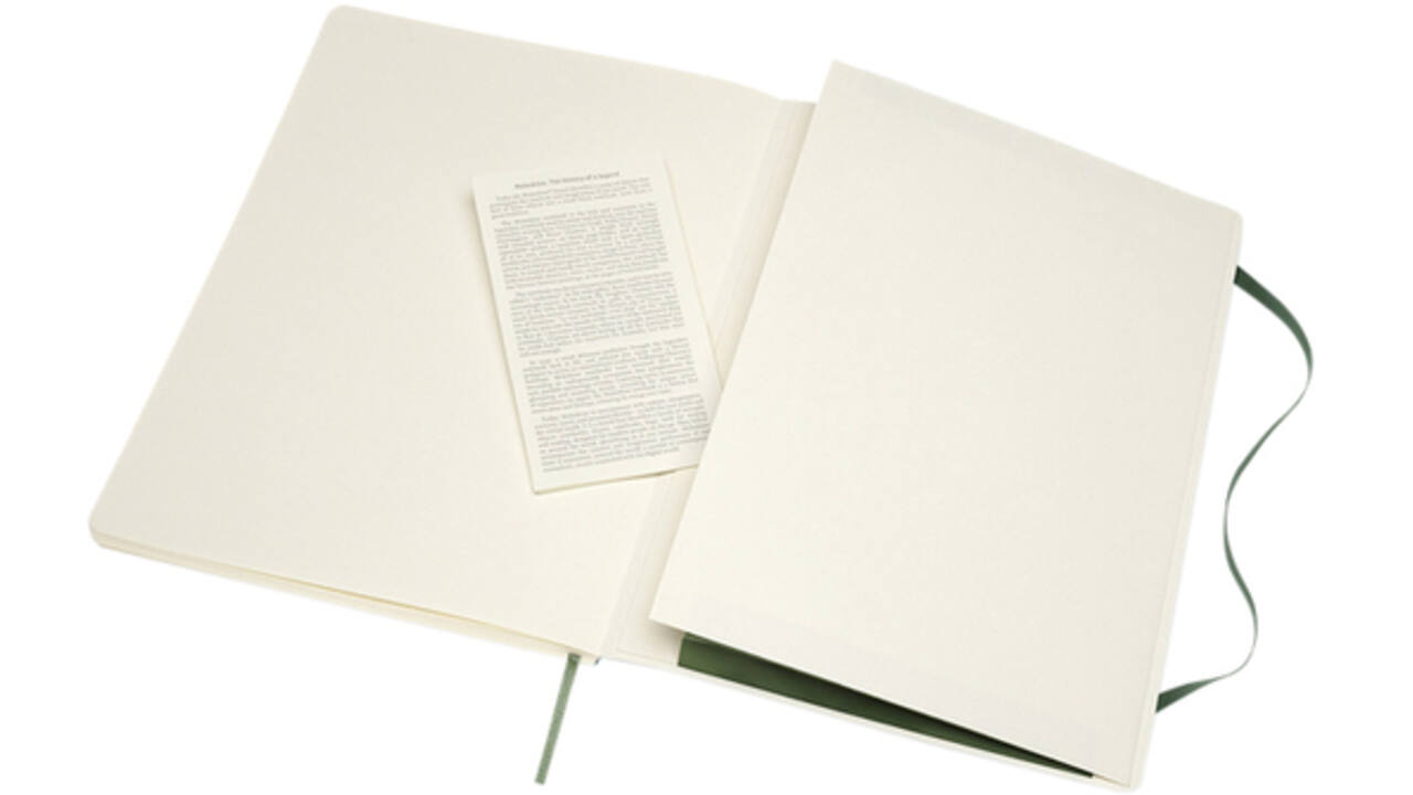Notitieboek Moleskine XL 190x250mm blanco soft cover myrtle green