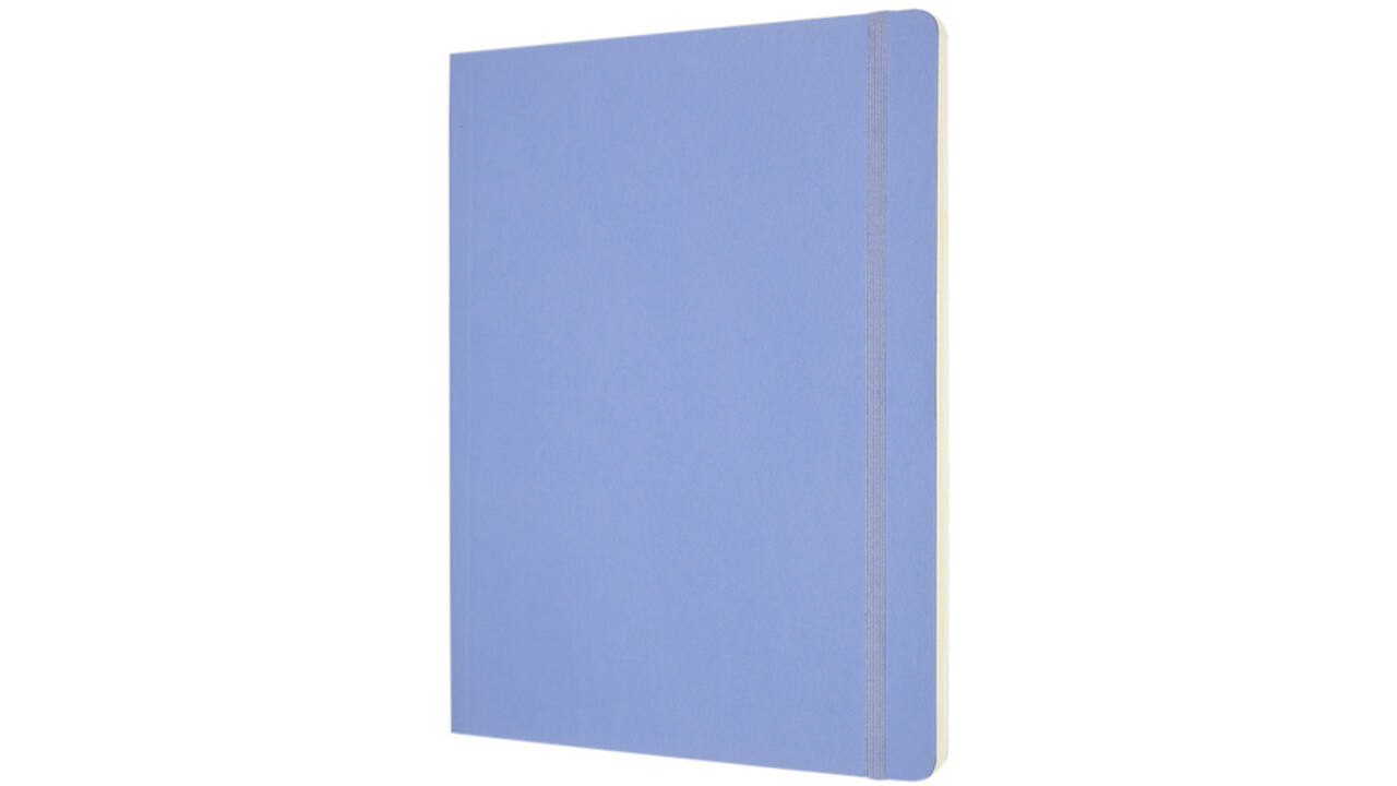 Notitieboek Moleskine XL 190x250mm blanco soft cover hydrangea blue