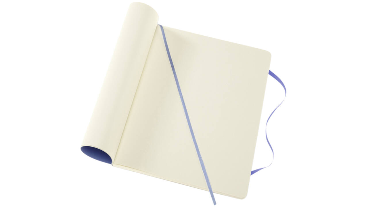 Notitieboek Moleskine XL 190x250mm blanco soft cover hydrangea blue