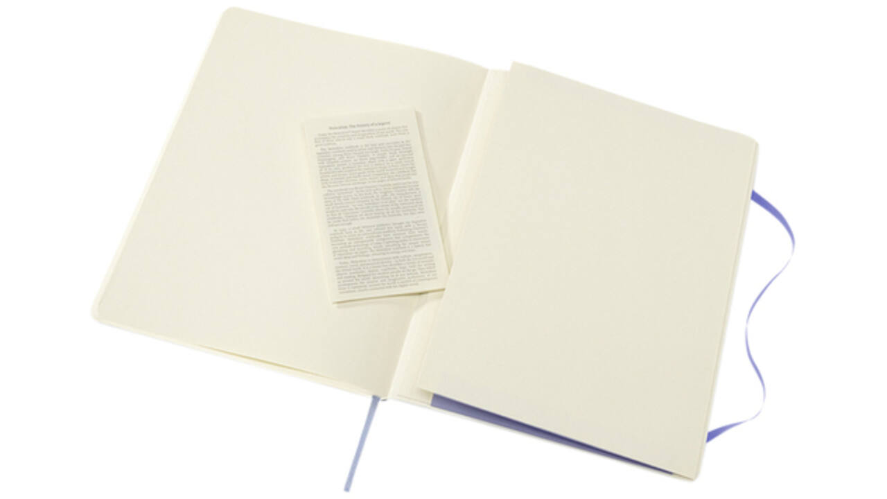 Notitieboek Moleskine XL 190x250mm blanco soft cover hydrangea blue