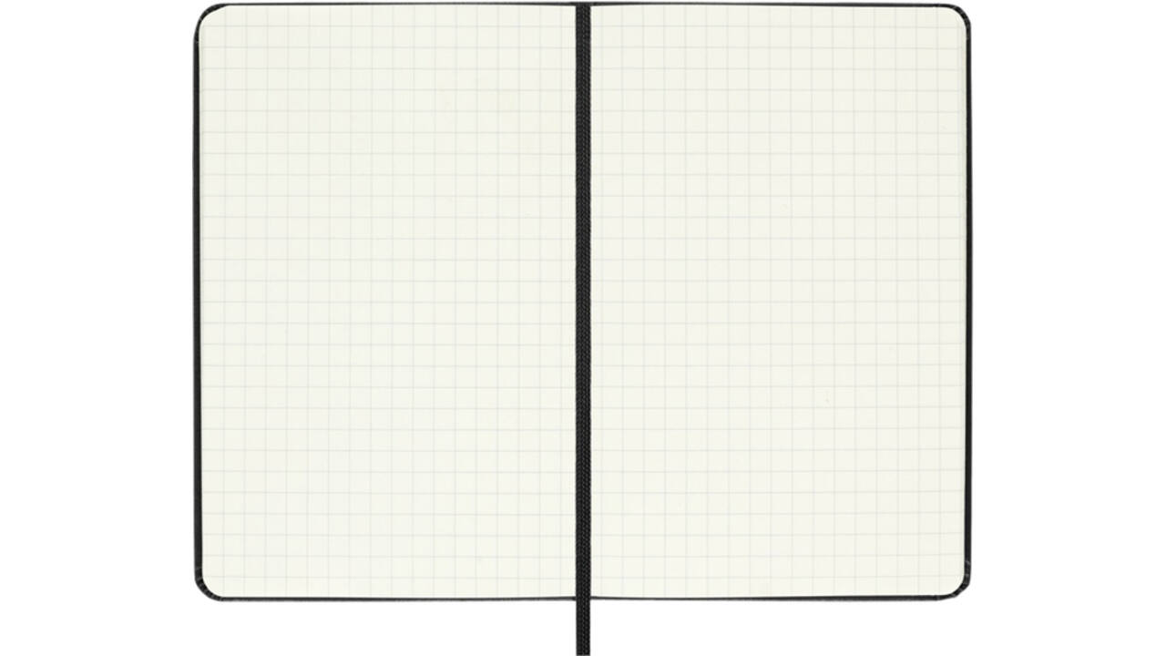 Notitieboek Moleskine pocket 90x140mm ruit 5x5mm hard cover zwart