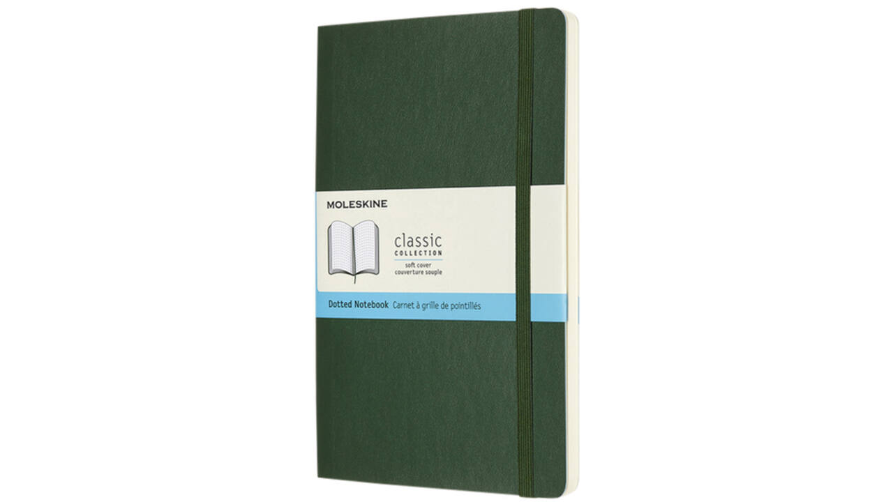 Notitieboek Moleskine large 130x210mm dots soft cover zwart