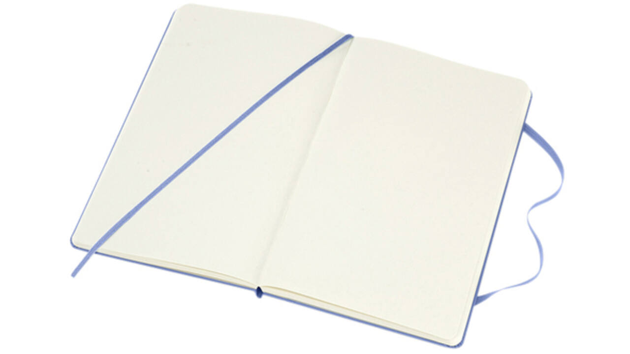 Notitieboek Moleskine large 130x210mm blanco hard cover hydrangea blue