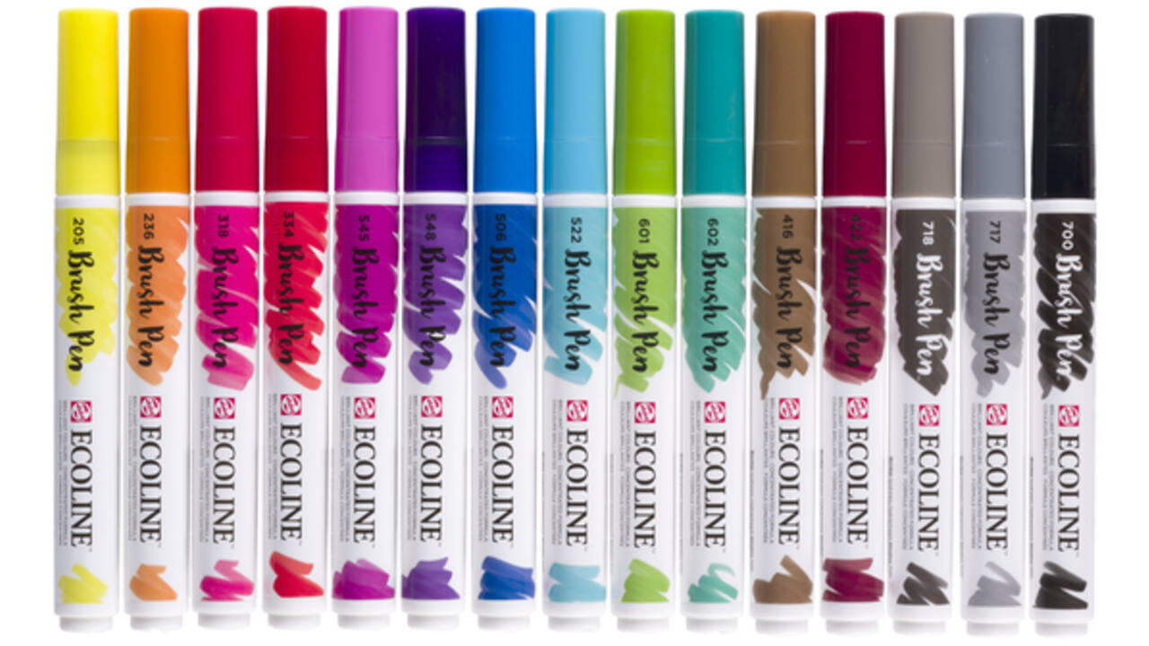 Brushpen Talens Ecoline set á 15 kleuren