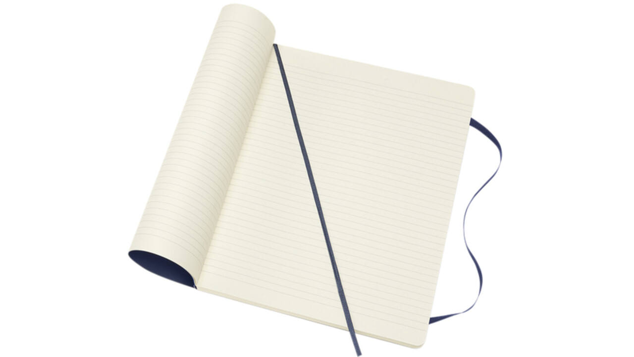 Notitieboek Moleskine XL 190x250mm lijn soft cover sapphire blue