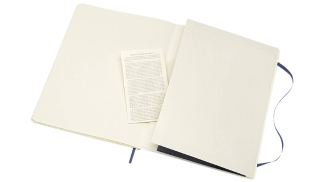 Notitieboek Moleskine XL 190x250mm lijn soft cover sapphire blue