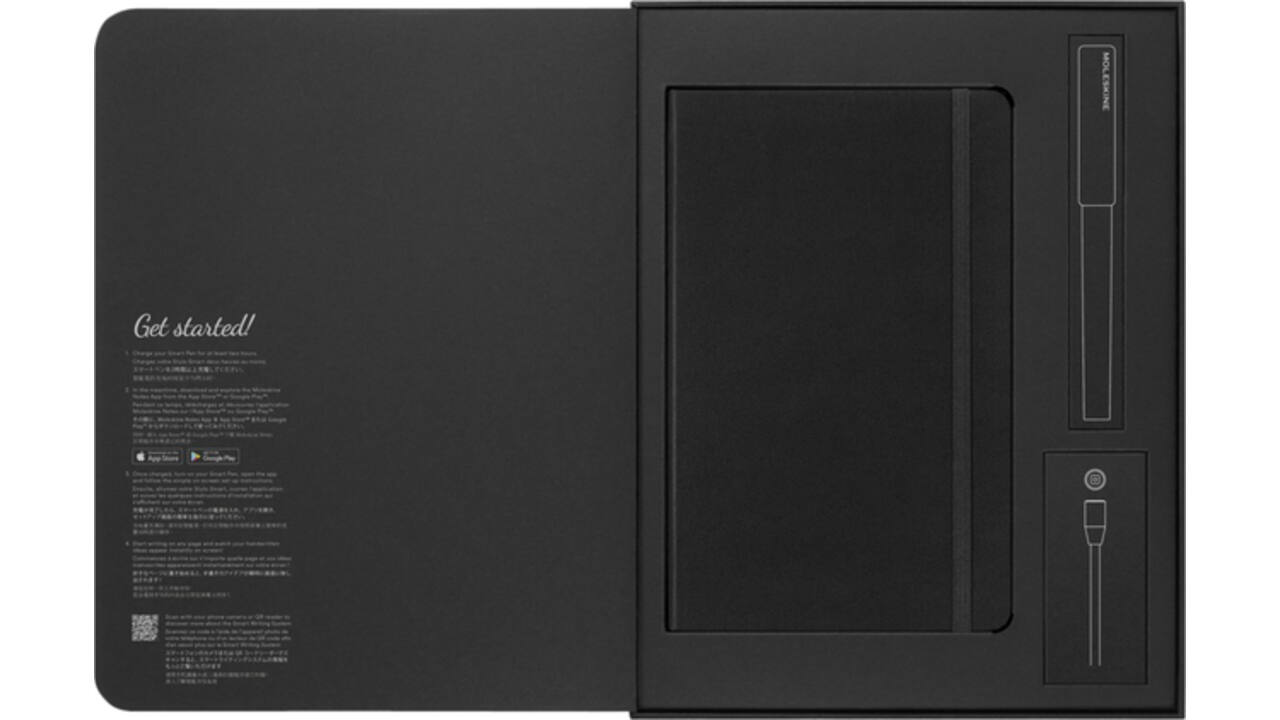 Smart Writing Set Pen Moleskine + Smart notitieboek large 130x210mm lijn zwart