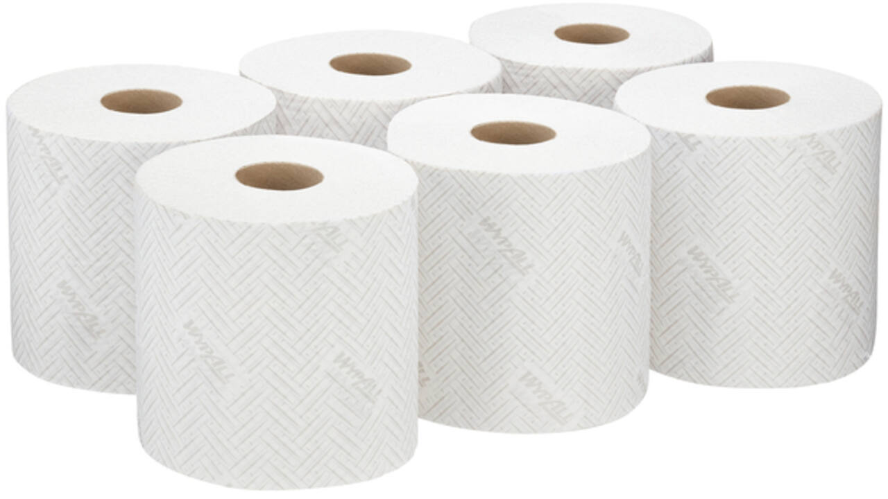 Poetsrol WypAll L10 1-laags 19,5cmx304m 800vel wit 7256