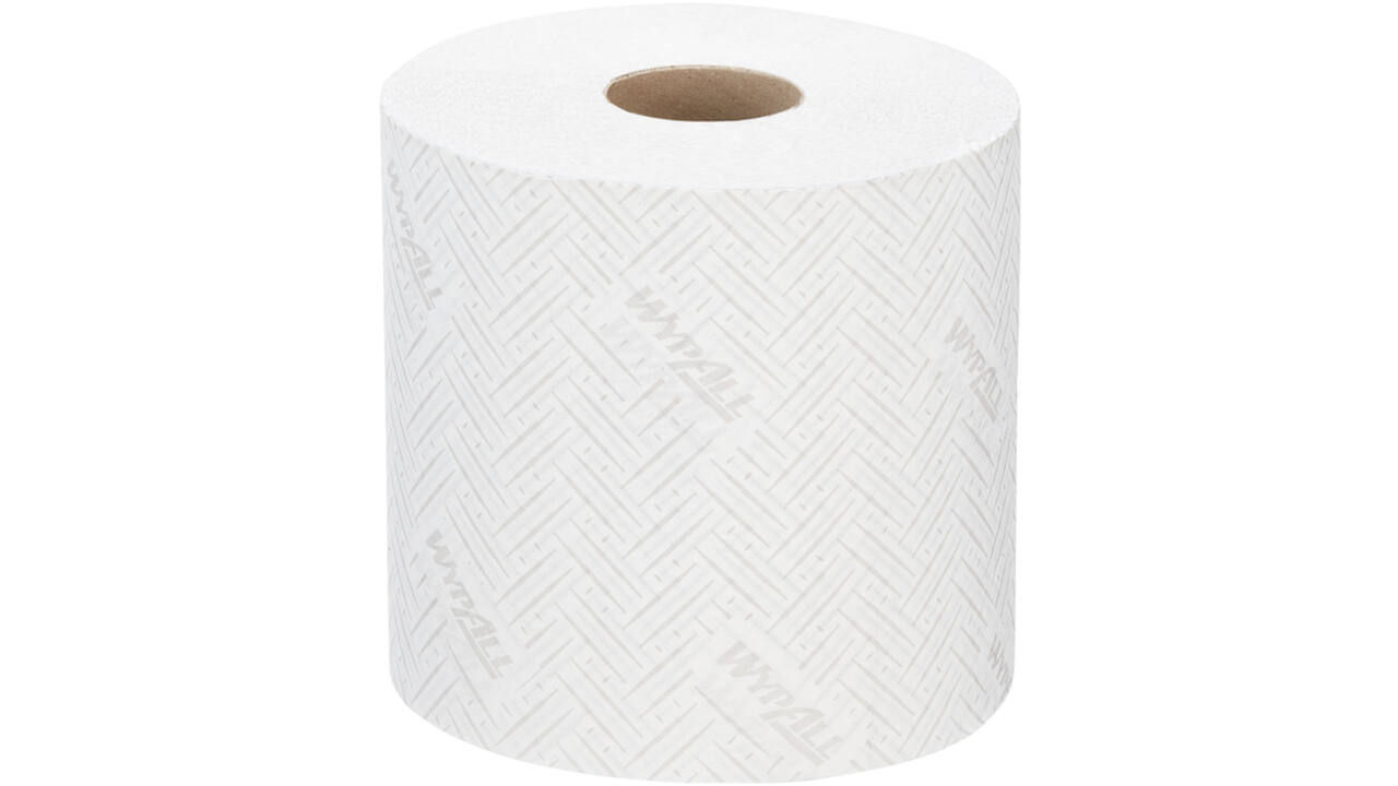 Poetsrol WypAll L10 1-laags 19,5cmx304m 800vel wit 7256