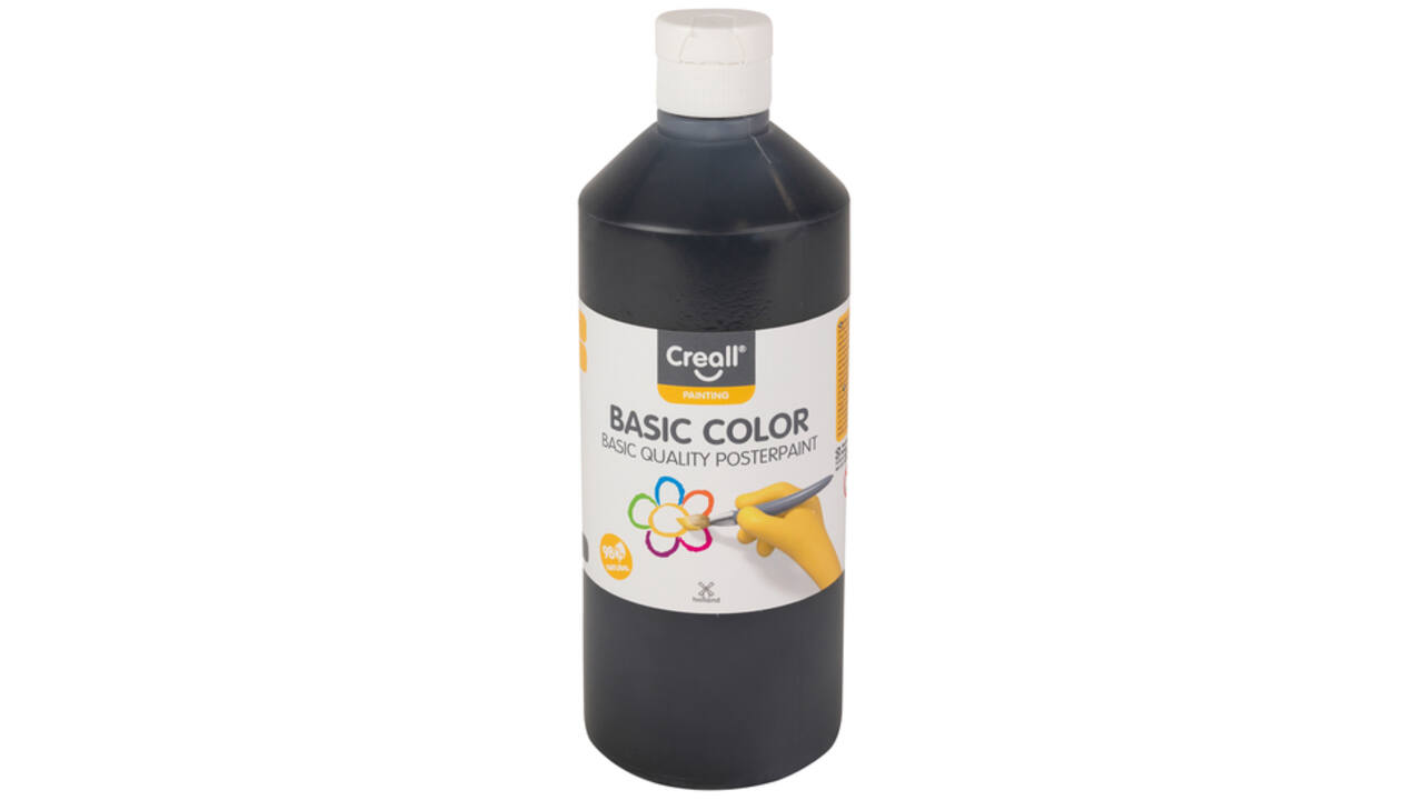Plakkaatverf Creall basic zwart 500ml