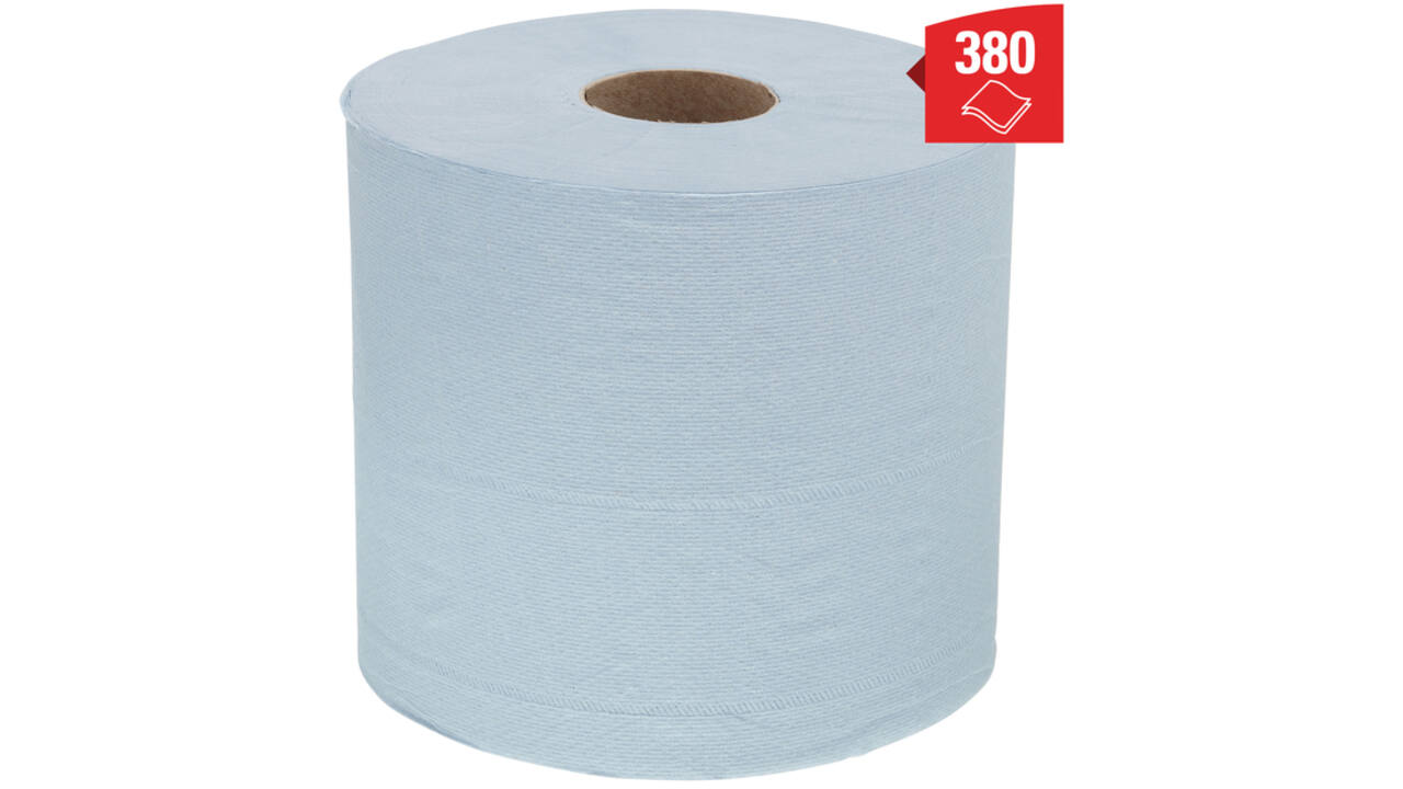 Poetsrol WypAll L20 2-laags 18,3cmx144m 380vel blauw 7302
