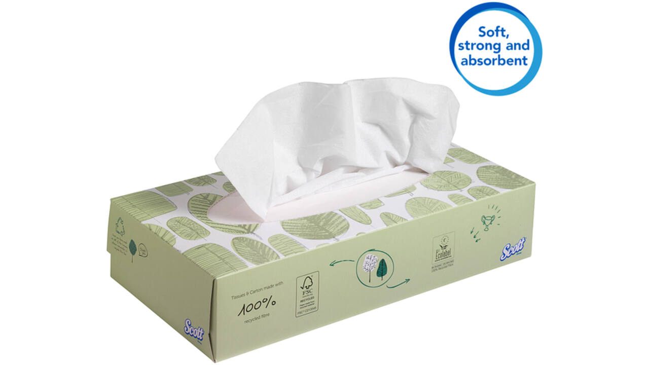 Facial tissues Scott 2-laags standaard 21x100stuks wit 8837
