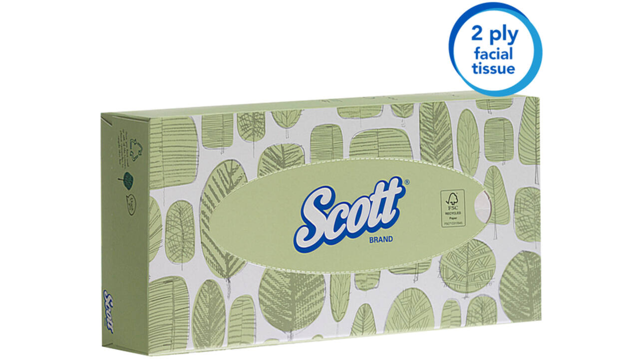 Facial tissues Scott 2-laags standaard 21x100stuks wit 8837