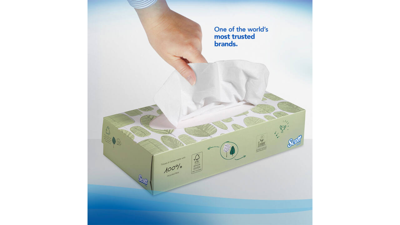 Facial tissues Scott 2-laags standaard 21x100stuks wit 8837