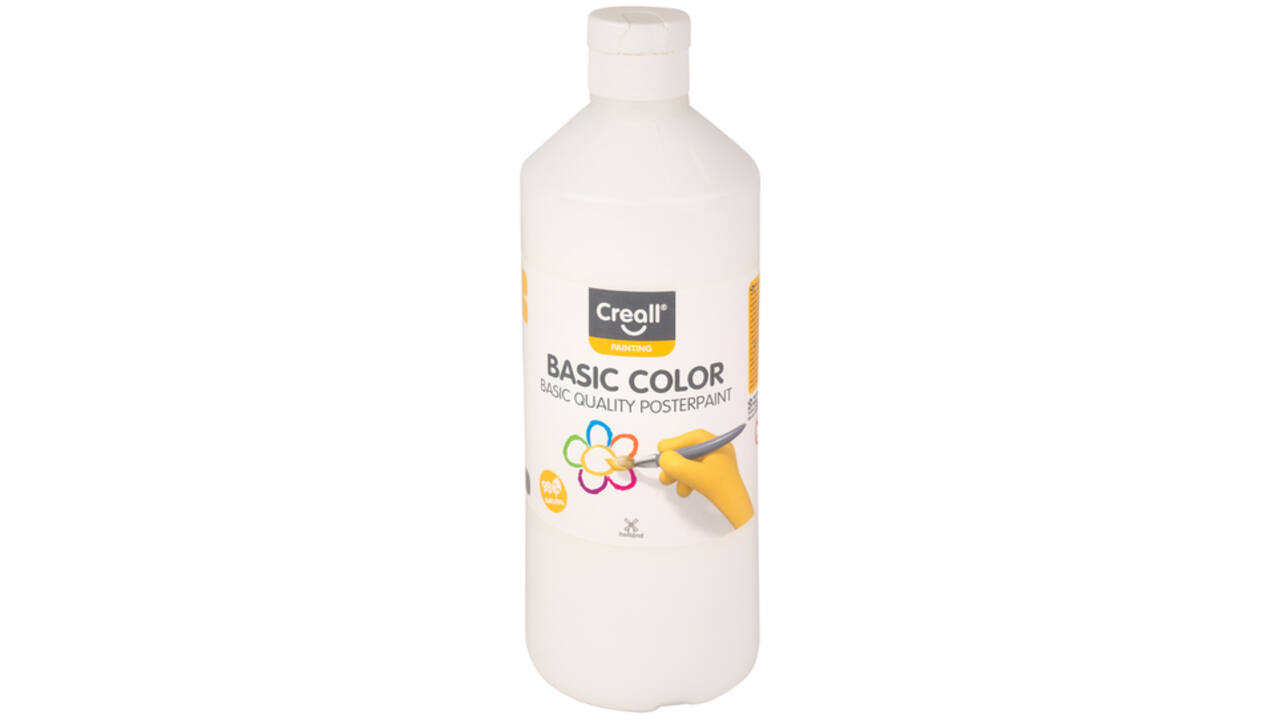 Plakkaatverf Creall basic wit 500ml