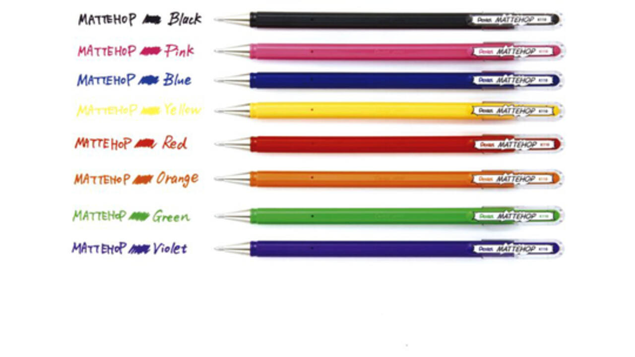 Gelschrijver Pentel K110 Mattehop medium rood