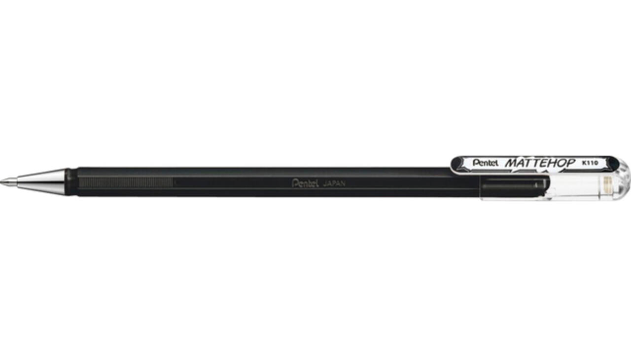 Gelschrijver Pentel K110 Mattehop medium zwart