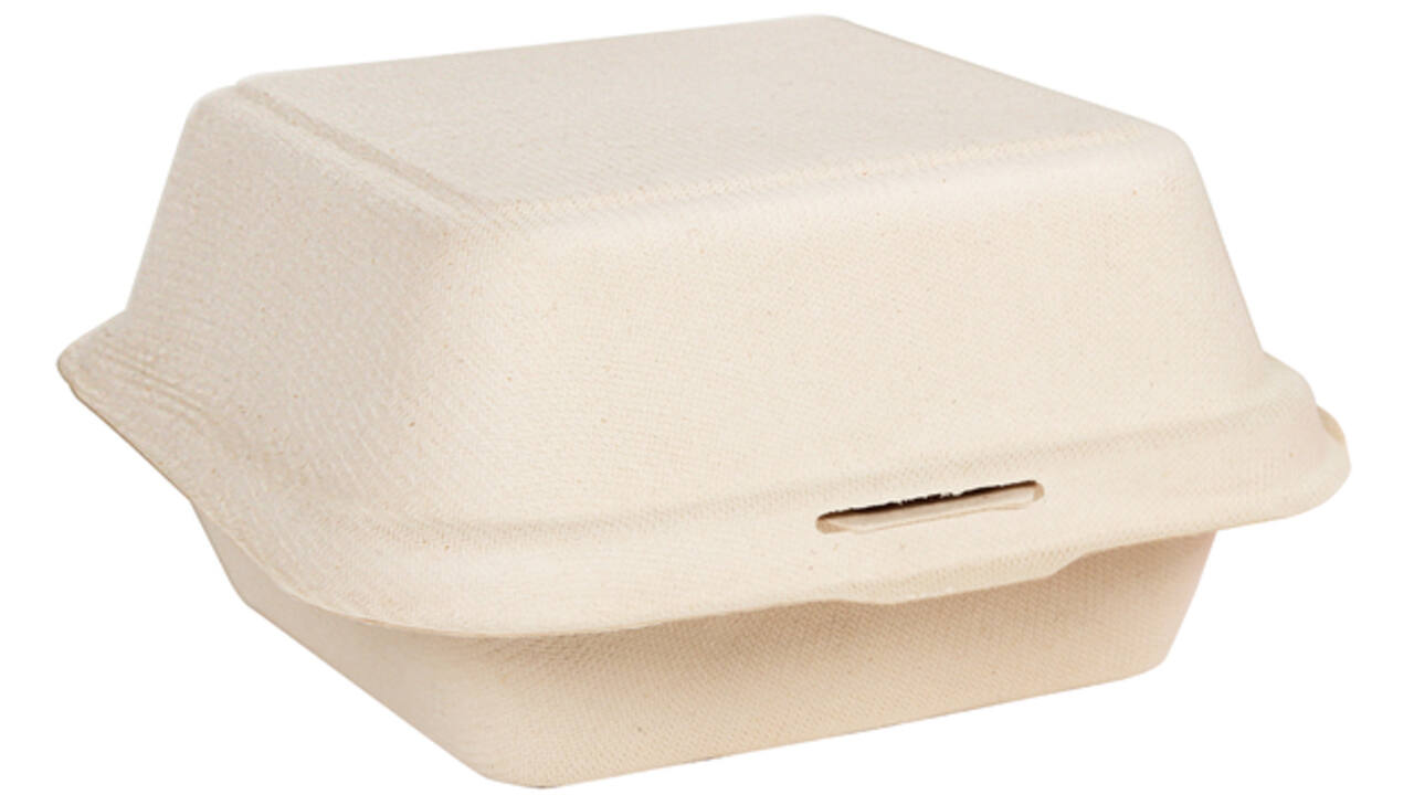 Hamburgerbox IEZZY Maxi IP suikerriet beige 50 stuks