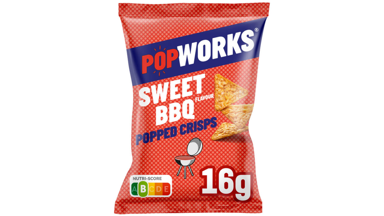 Chips Popworks Sweet BBQ 16gr