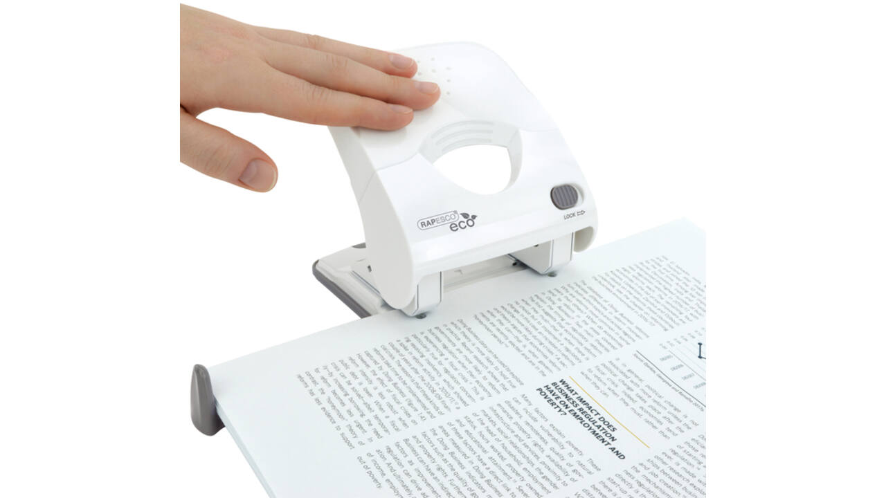 Perforator Rapesco Germ-Savvy antibacterieel 2-gaats wit
