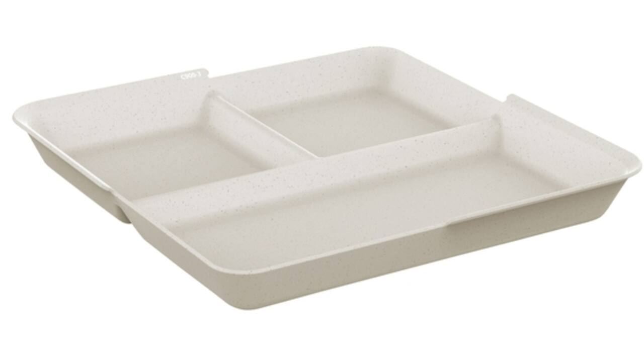 Bord Circulware Circulplate 1100ml 3-vaks herbruikbaar 12 stuks