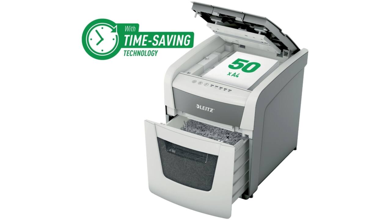 Papiervernietiger Leitz IQ Auto+ Small Office 50X P4 snippers 4x28mm