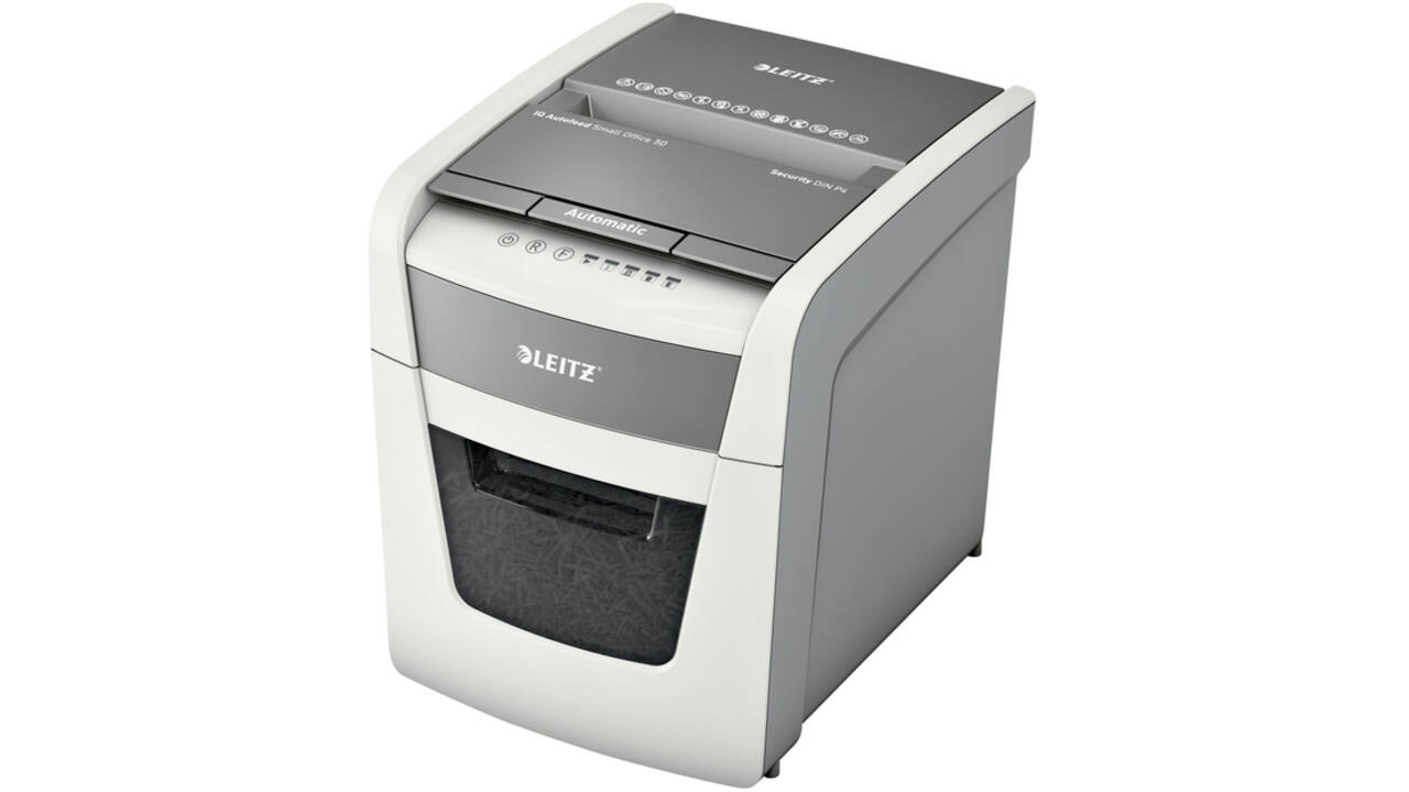 Papiervernietiger Leitz IQ Auto+ Small Office 50X P4 snippers 4x28mm
