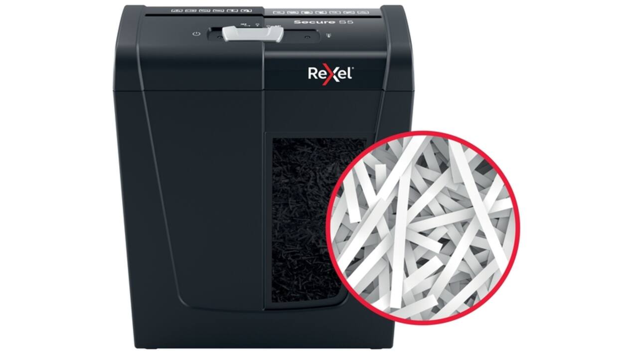 Papiervernietiger Rexel Secure S5 stroken 6mm