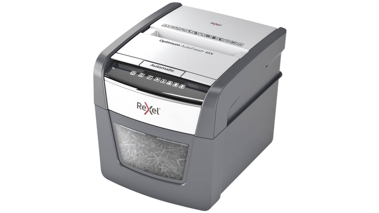 Papiervernietiger Rexel Optimum Auto+ 45X snippers 4x28mm