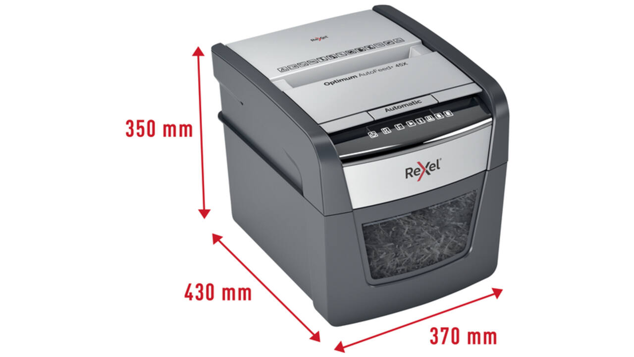 Papiervernietiger Rexel Optimum Auto+ 45X snippers 4x28mm