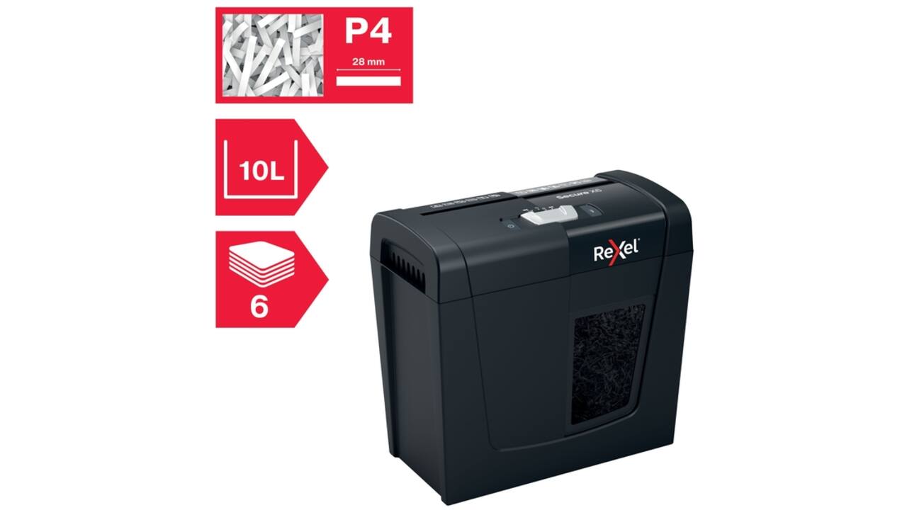 Papiervernietiger Rexel Secure X6 snippers 4x40mm
