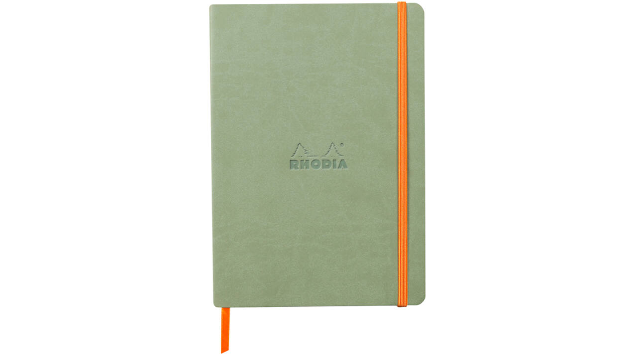 Notitieboek Rhodia A5 lijn 80 vel 90gr celadon