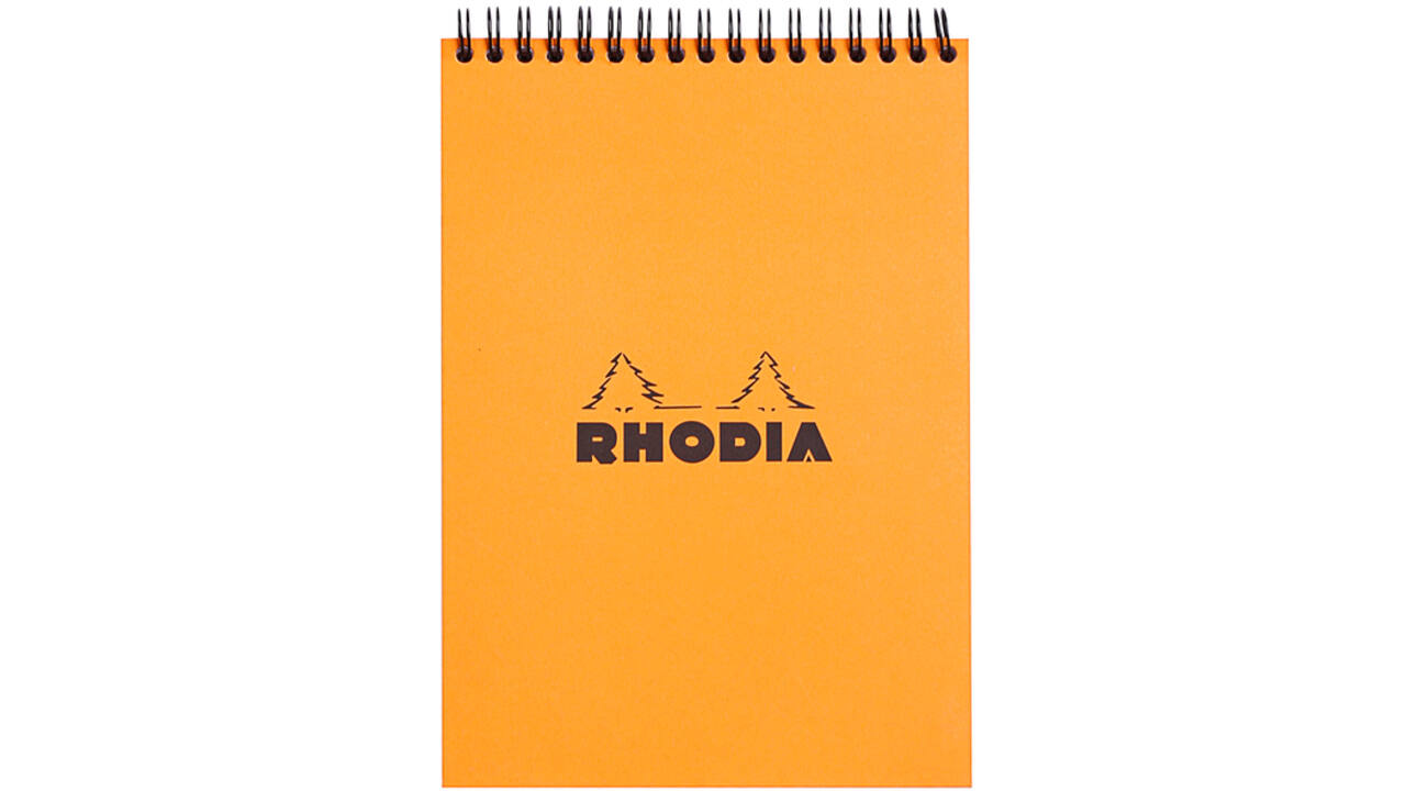 Spiraalblok Rhodia A5 lijn 160 pagina's 80gr oranje