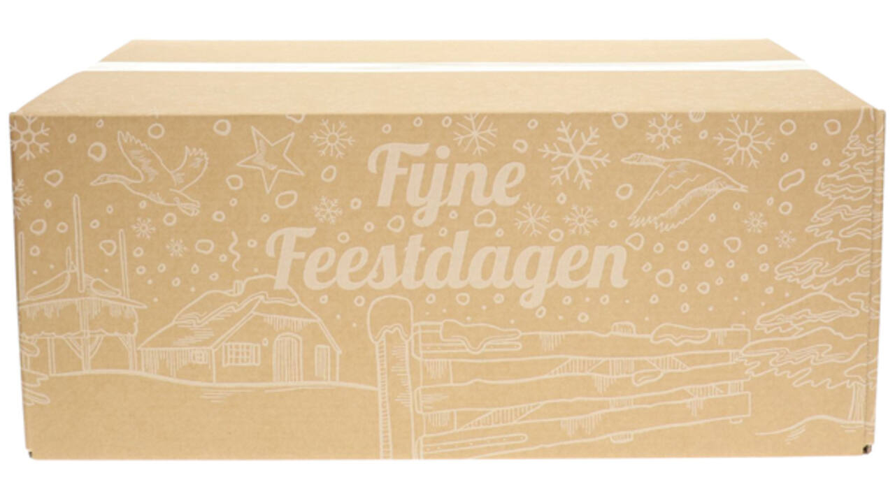 Kerstdoos IEZZY bedrukt Holland-6 490x390x300mm wit