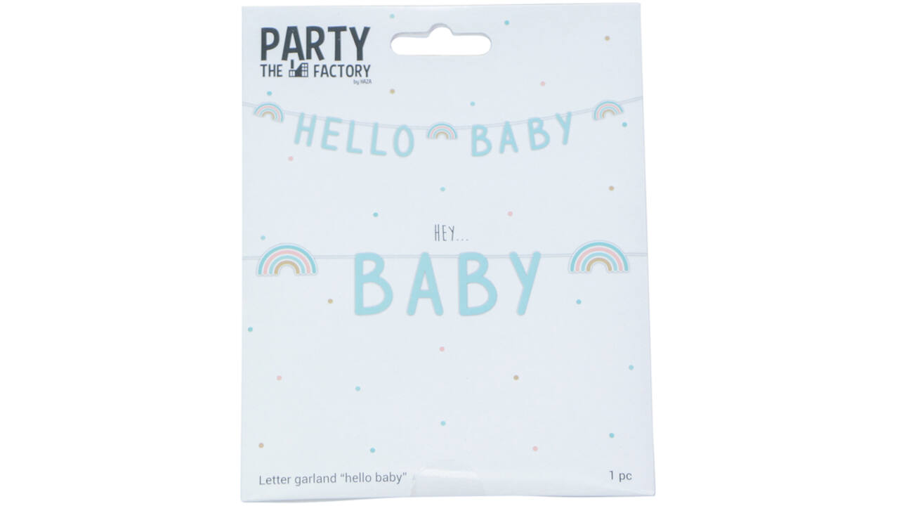 Letterslinger Haza Hello Baby mintgroen 2.50m