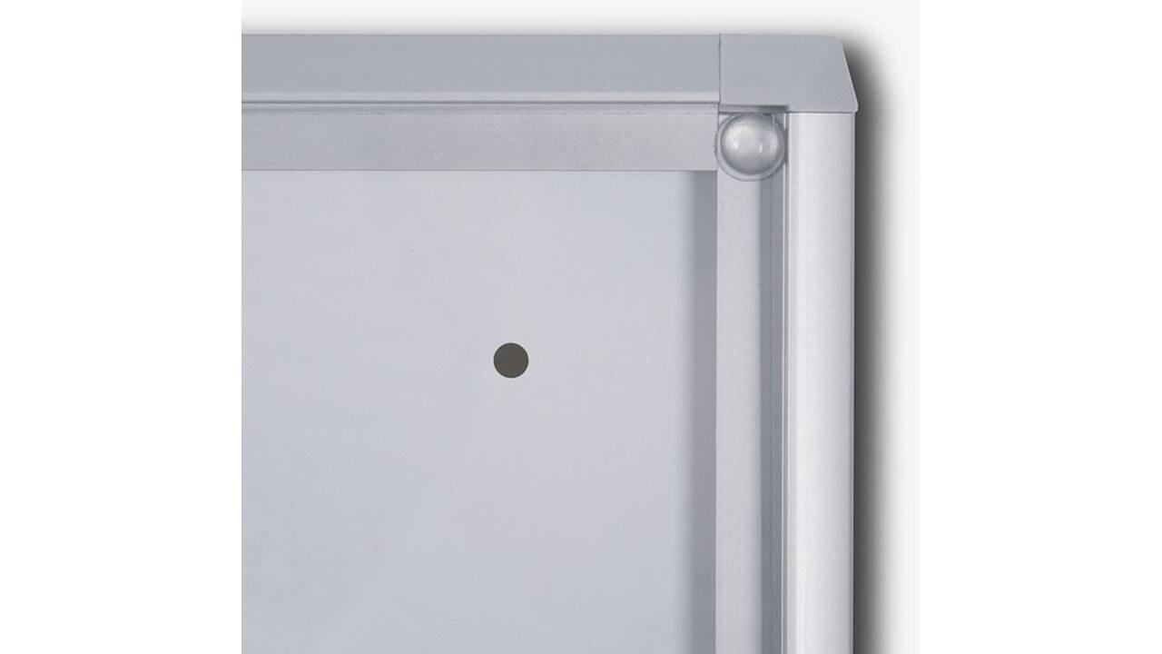 Vitrinebord Quantore voor binnen 4x A4 zilver