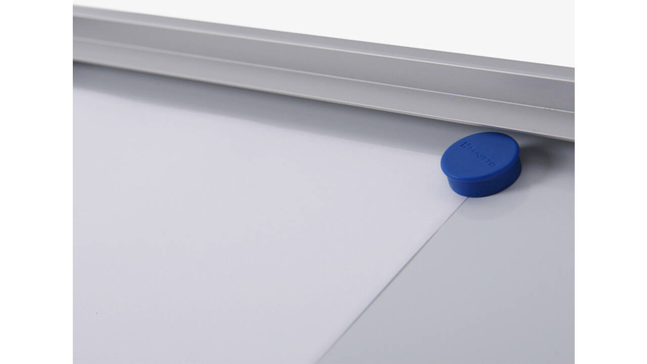 Vitrinebord Quantore voor binnen 8x A4 zilver