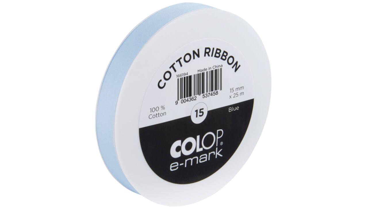 Lint Colop E-Mark 15mmx25m blauw