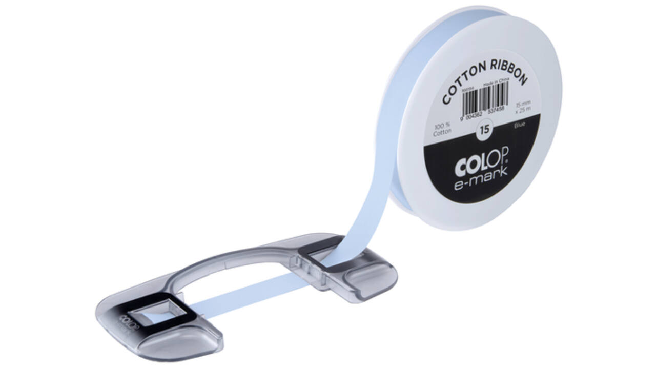 Lint Colop E-Mark 15mmx25m blauw