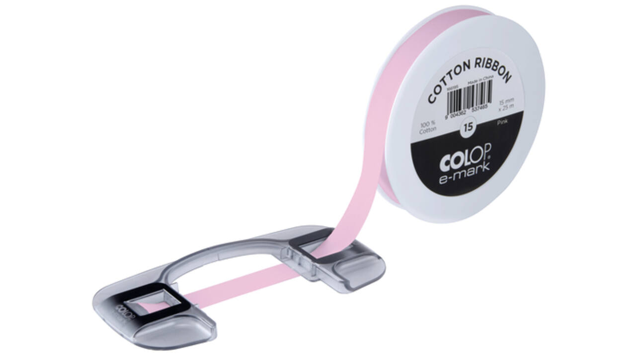 Lint Colop E-Mark 15mmx25m roze